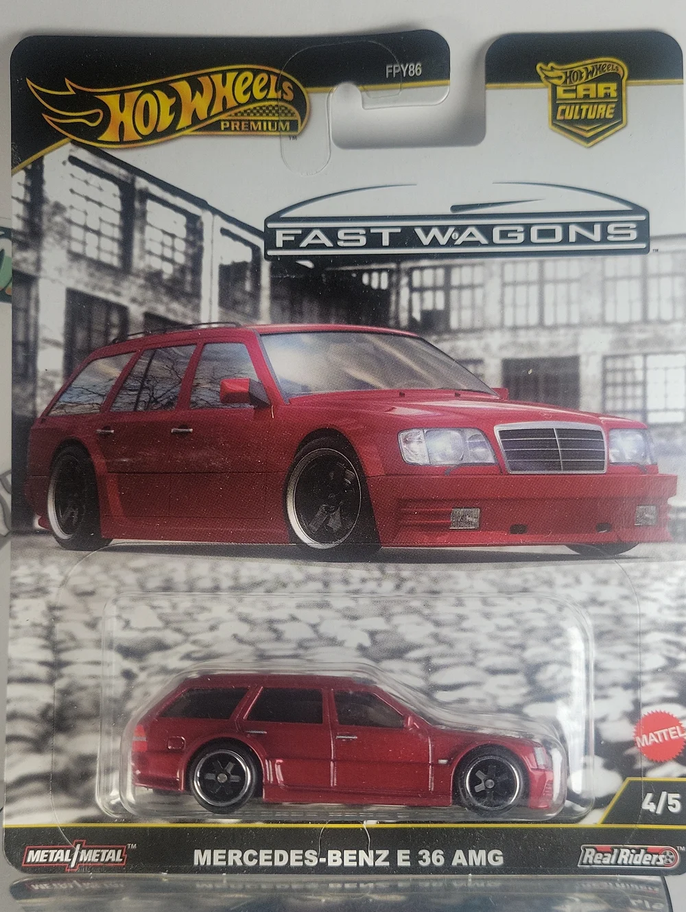 Hot Wheels Mercedes-Benz E 36 AMG Fast Wagons Toy Car - Red